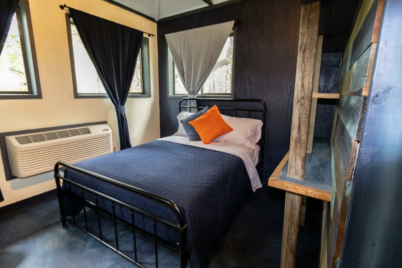 Cottonwood tiny cabin interior at Sundance Camp