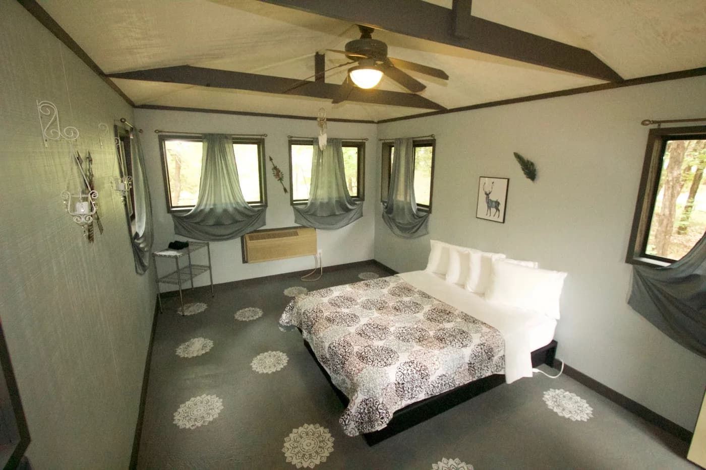 Glorietta tiny cabin interior at Sundance Camp