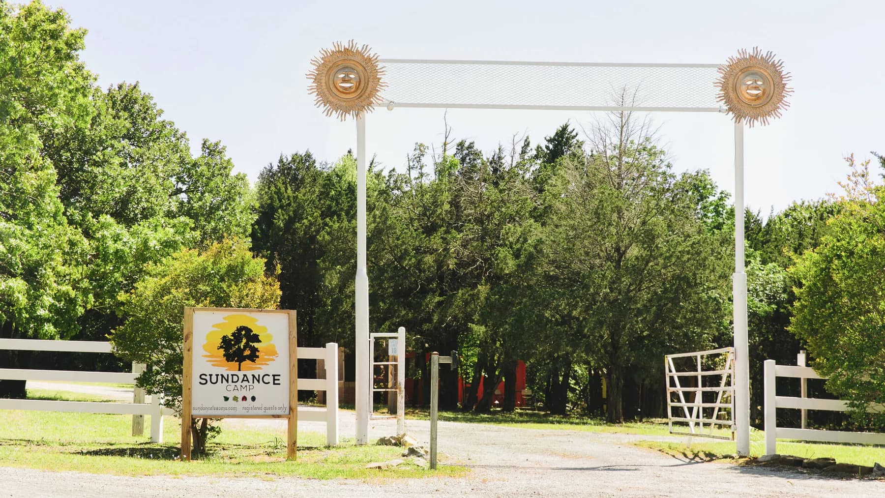 The gate at Sundance Camp on Lake Texoma