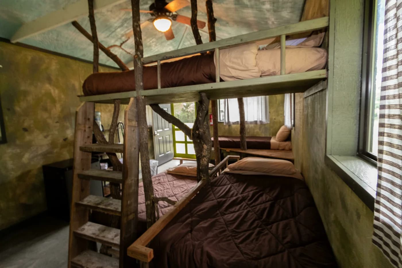 Ponderosa tiny cabin interior at Sundance Camp
